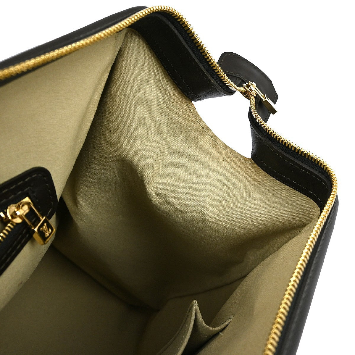 Louis Vuitton Josephine Handbag Mini Lin Khaki Canvas Handbag (Pre-Owned)